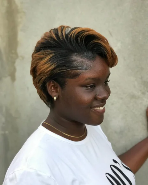 Copper-Highlighted Pixie Swept Volume with Defined Edges