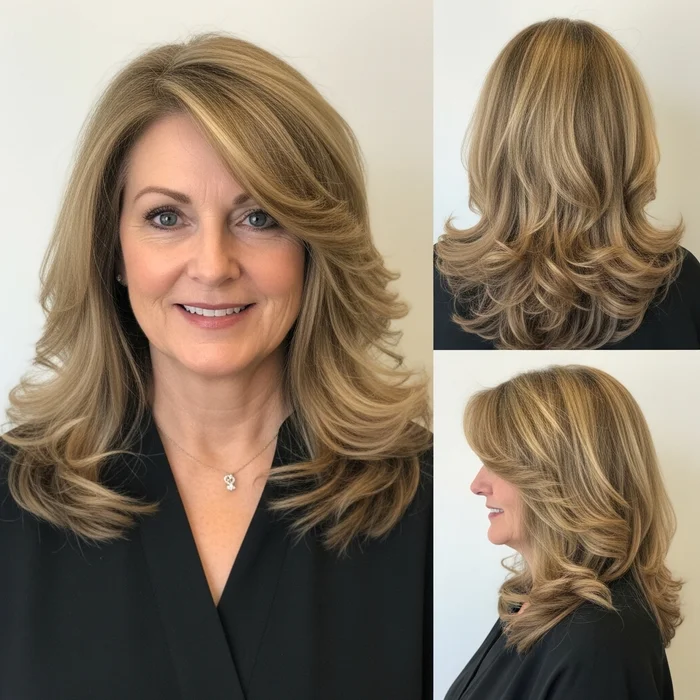 Curled Layers For Fine Hair