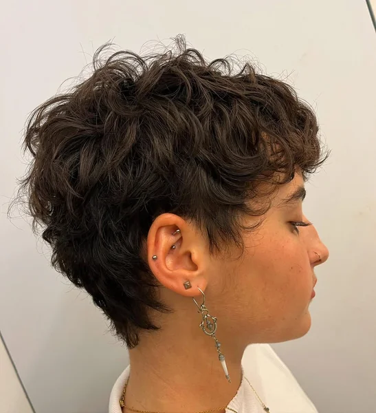 Curly Textured Pixie Cut for Natural Volume