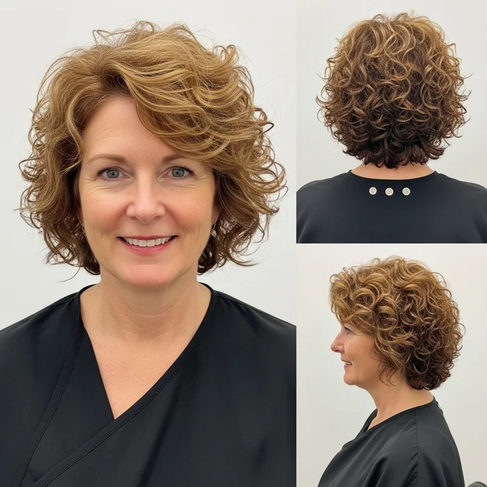Curly Wedge Haircut