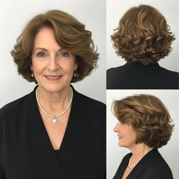 Curly updo For Older Women