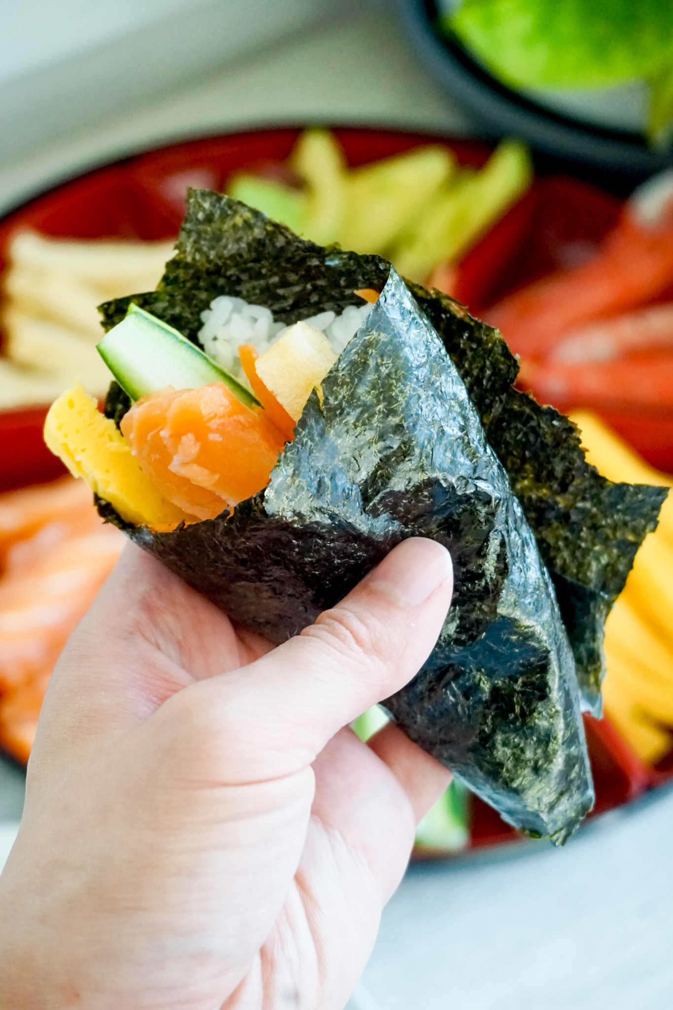 Easy Temaki Sushi Recipe - Mochi Mommy
