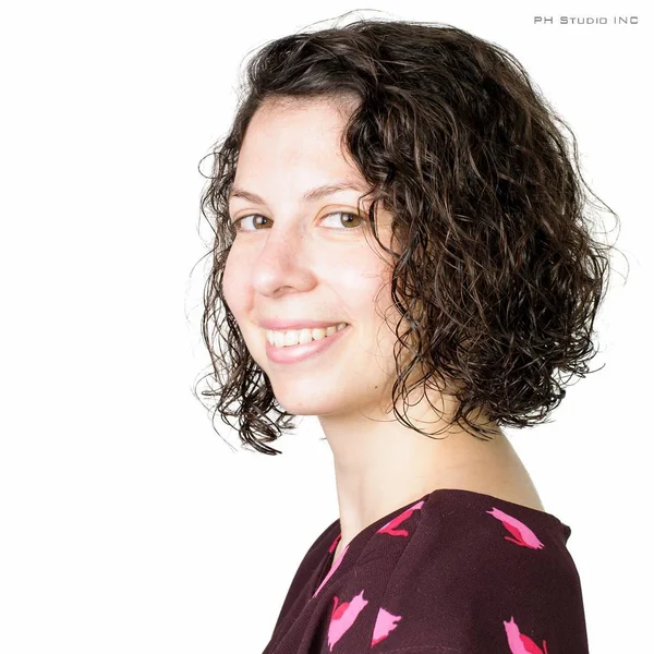 Dark Curly Bob with Face-Framing Layers