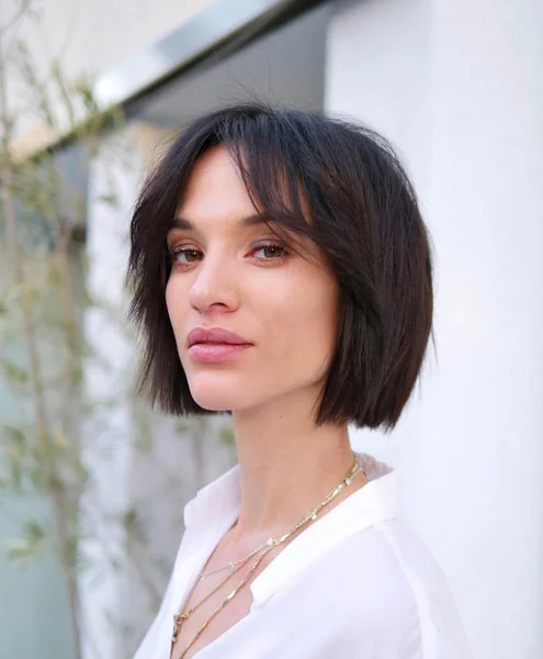 Dark Textured Bob with Choppy Crown Layers