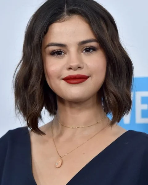 Deep Brunette Chin Bob with Modern Waves