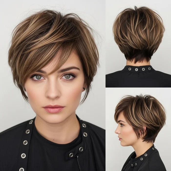 Edgy Messy Choppy Pixie Bob