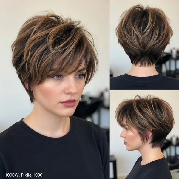 Edgy Short Choppy Pixie Bob