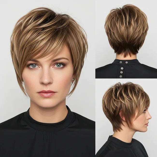 Edgy Short Haircut For Thinning Hair
