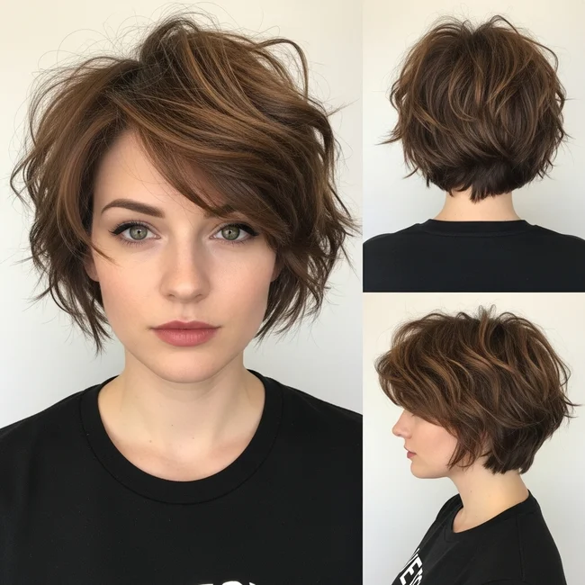 Edgy Short Wavy Haircut