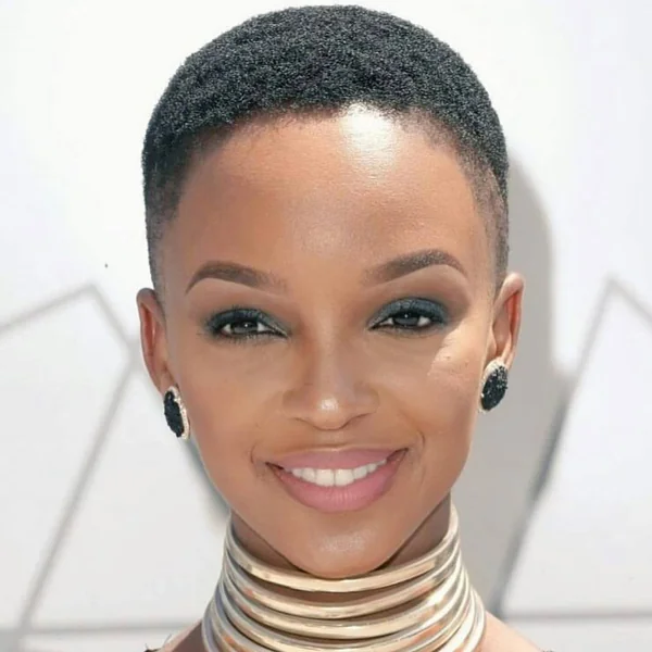 Effortless Tapered Buzz Cut on Natural Coils