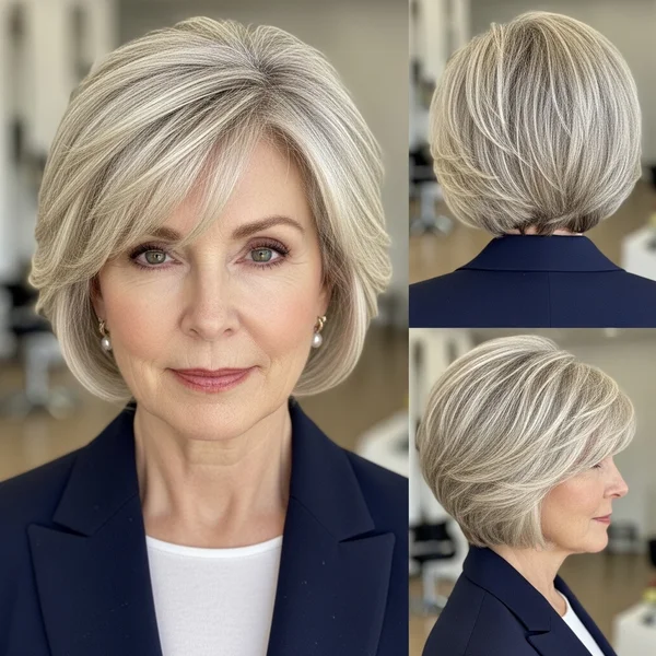 Elegant Short Bob Over 50