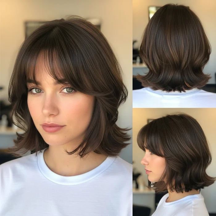 Face-Framing Old Money Bob With Curtain Bangs