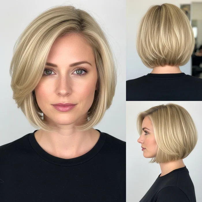 French Bob Haircut Blonde