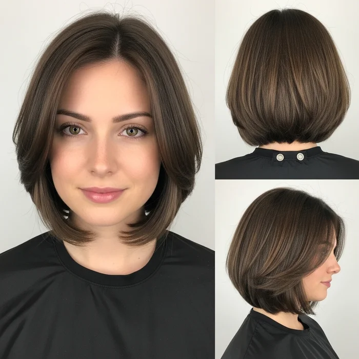 French Bob Haircut Round Face