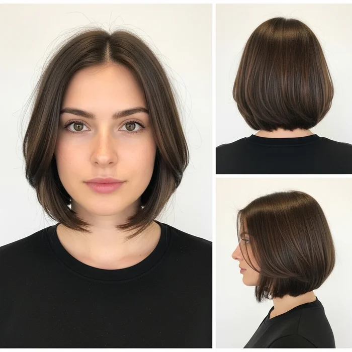 French Bob Haircut  Square Face
