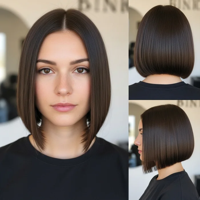 French Bob Haircut Straight Hair
