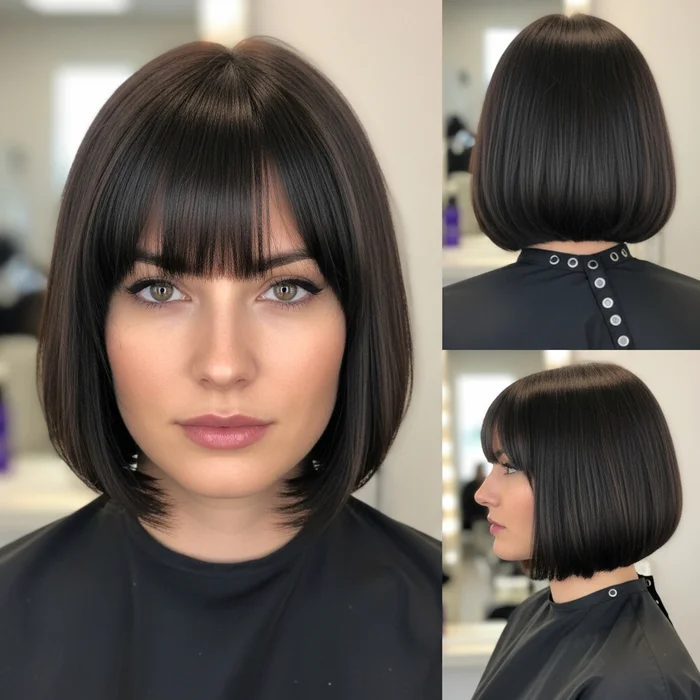 French Bob Haircut With Fringe