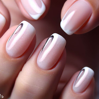 French curve manicure nail art design French curve manicure nail art design