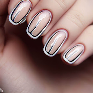 French line manicure nail art design French line manicure nail art design