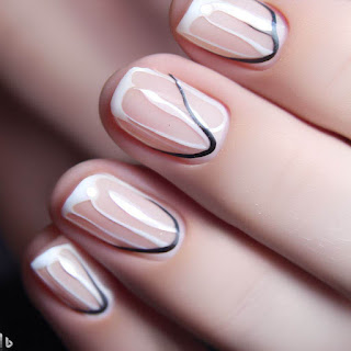 French line manicure nail art design French line manicure nail art design