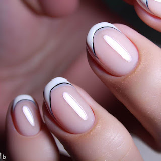 French moon manicure nail art design French moon manicure nail art design