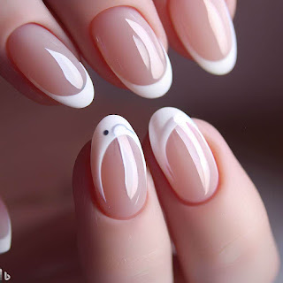 French moon manicure nail art design French moon manicure nail art design