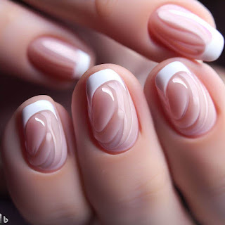 French twist manicure nail art design French twist manicure nail art design