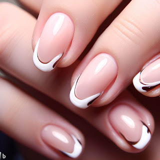 French wave manicure nail art design French wave manicure nail art design