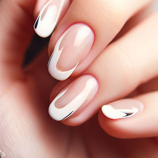 French wave manicure nail art design French wave manicure nail art design