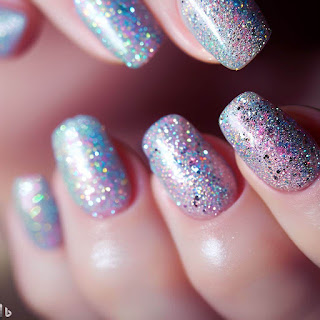 Glitter nail art design Glitter nail art design