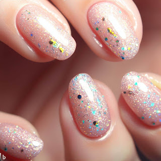 Glitter nail art design Glitter nail art design