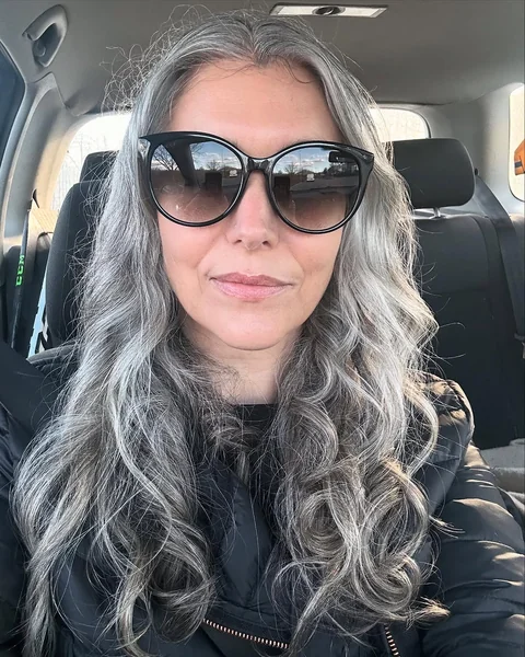 Gorgeous Silver Long Shag with Natural Curl