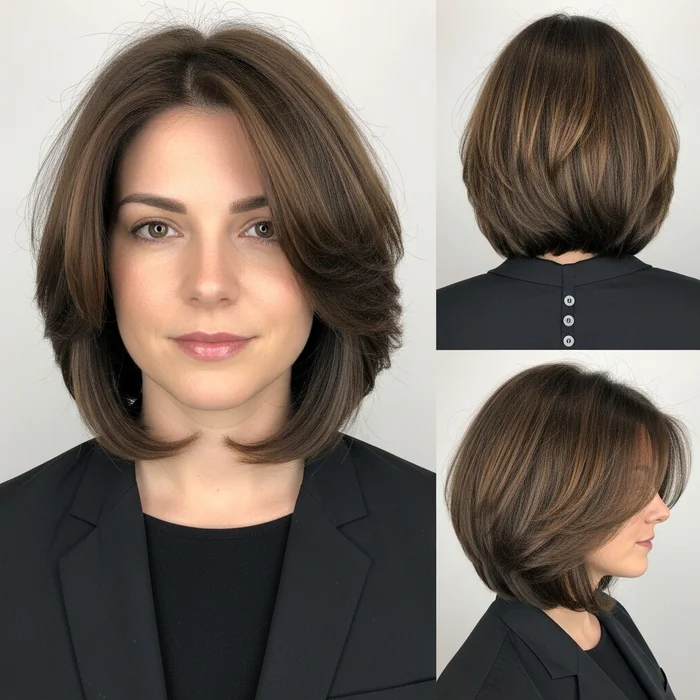 Graduated Feathered Bob Hairstyles