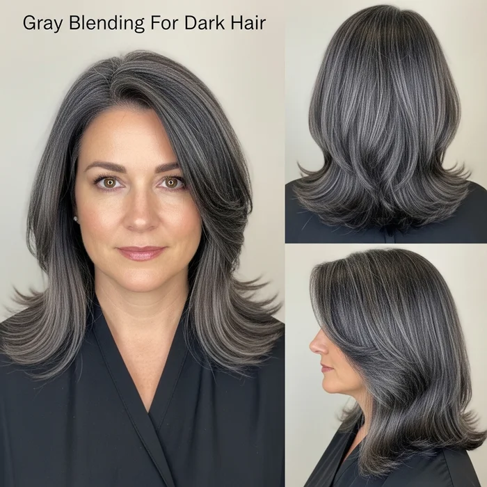 Gray Blending For Dark Hair