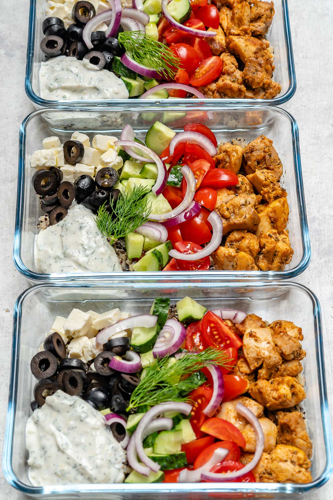 Clean Eating Greek Chicken Meal Prep Bowls! | Clean Food Crush