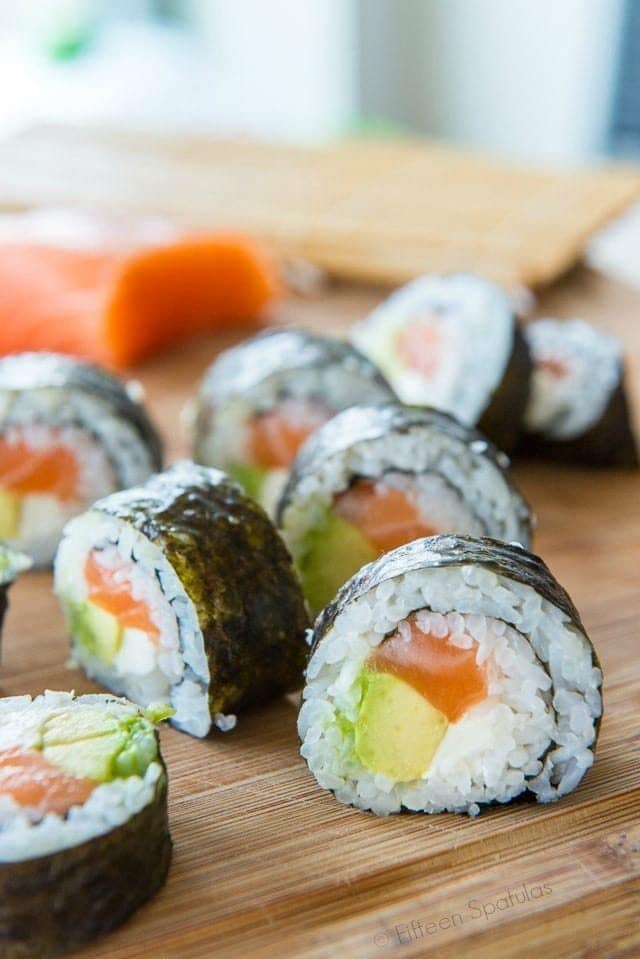 How to Make Homemade Sushi Rolls - Fifteen Spatulas