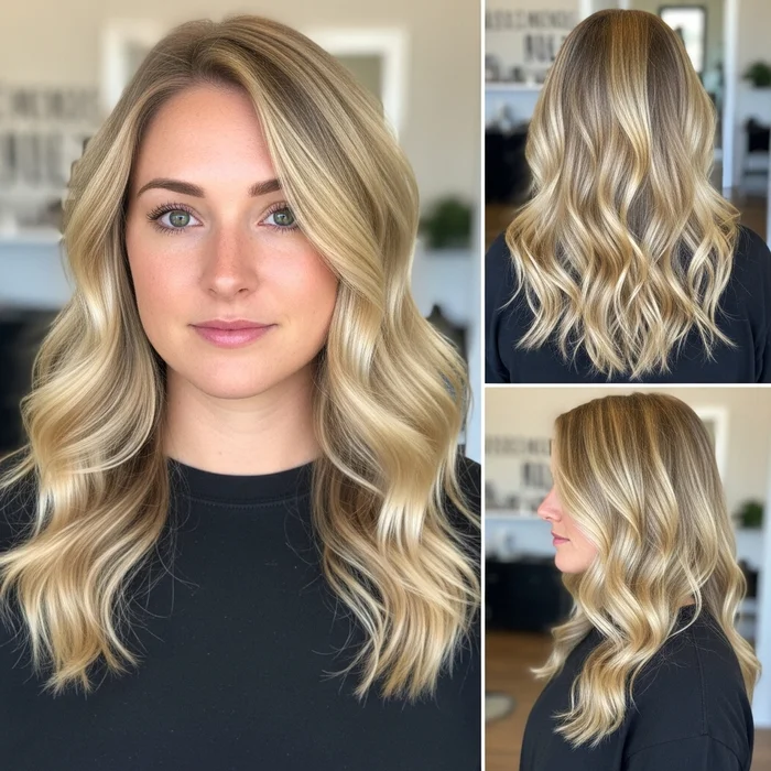 Honey Blonde Textured Waves