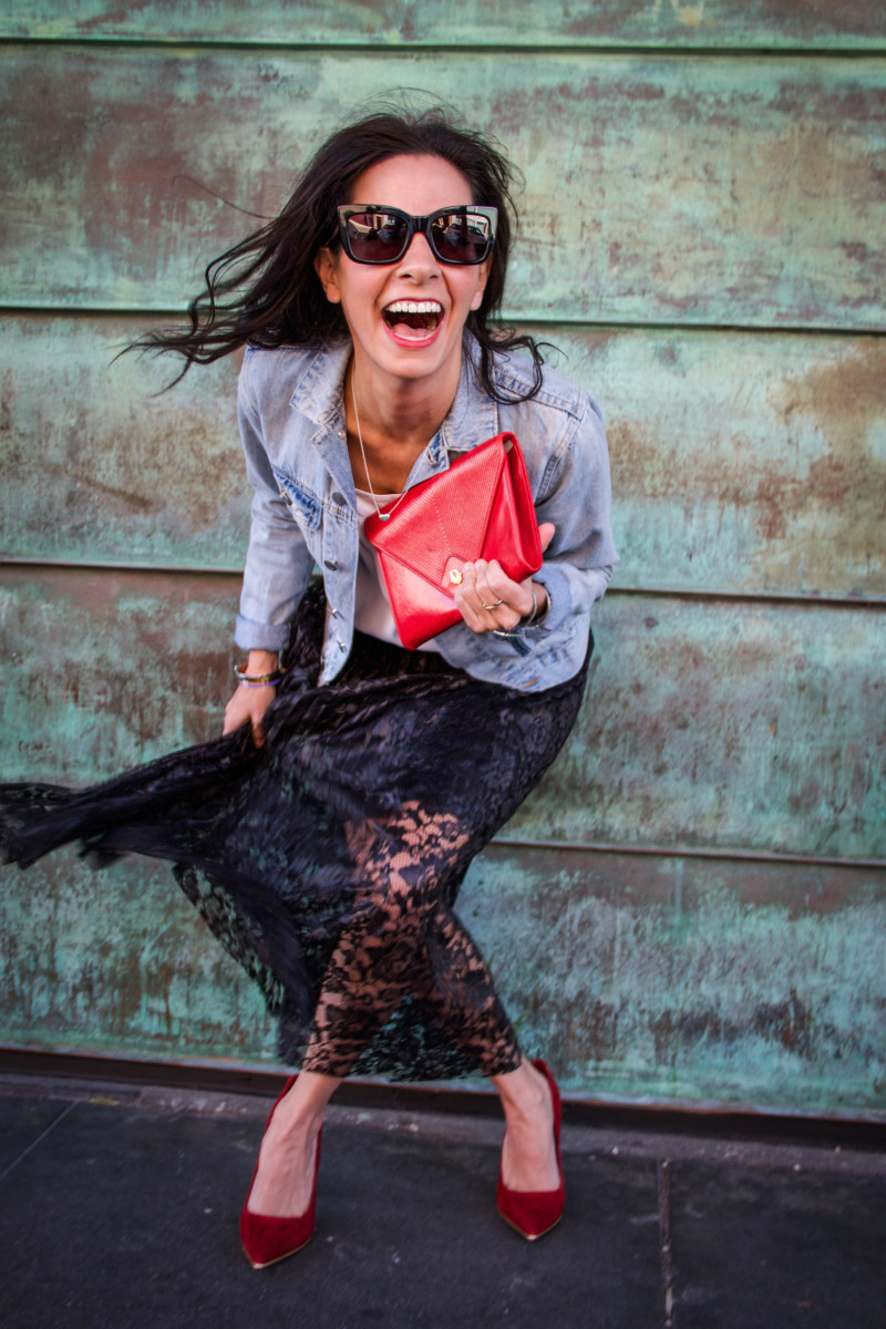 Black Lace Skirt Outfit Ideas: Part 1