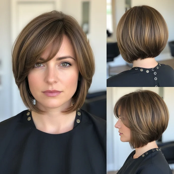 Inverted Bob with Side Bangs