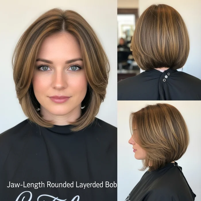 Jaw-Length Rounded Layered Bob
