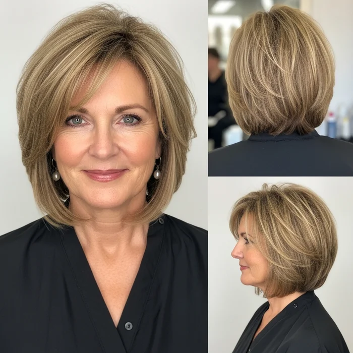 Layered Bob For Fine Hair Over 50