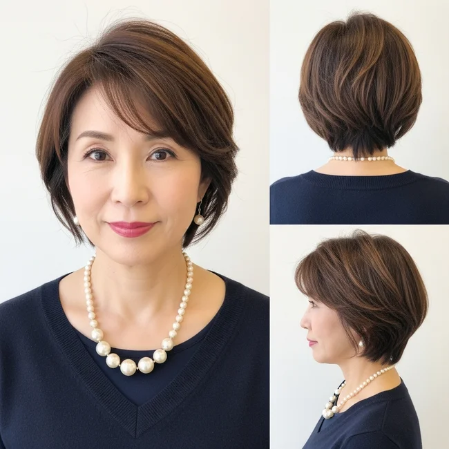 Layered Short Haircut For Asian Women