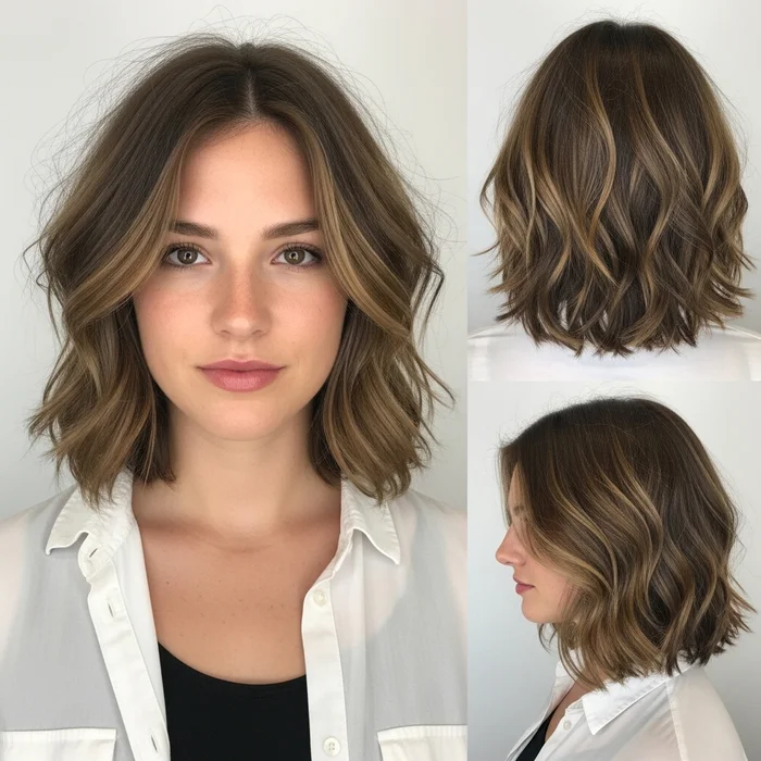 Layered Wavy Bob Hairstyle