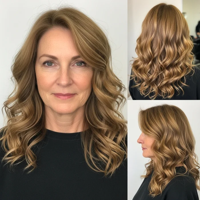 Light Golden Brown Curly Hair For Women Over 60