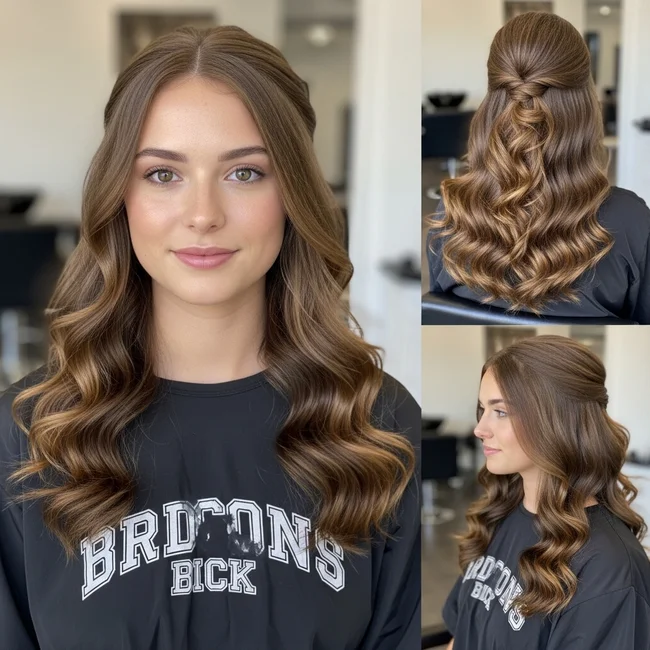 Long Curly Bridesmaid Hairstyles