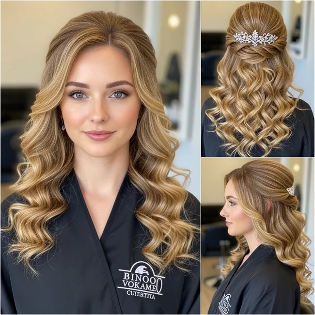 Long Curly Hair Bridal Hairstyles