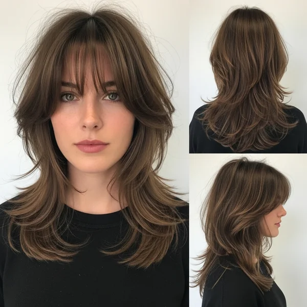 Haircut with Wispy Bangs