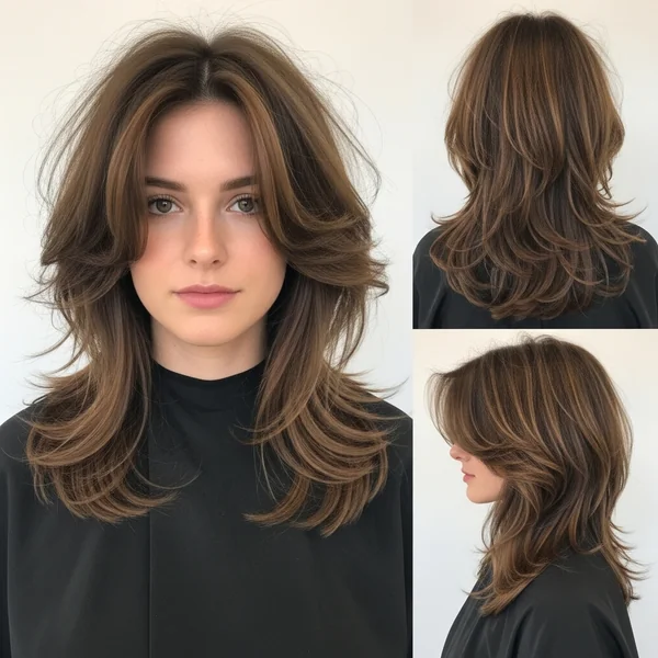 Long Textured Shag Haircut