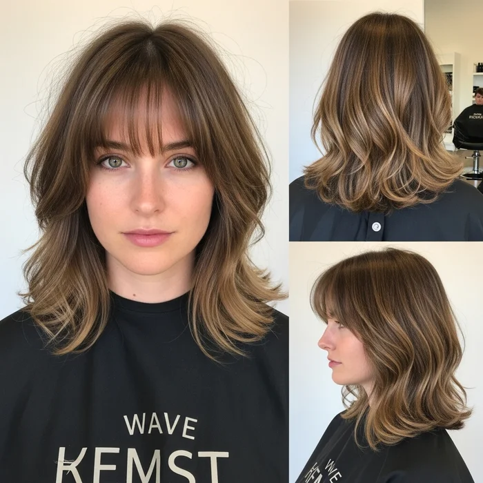 Long Wavy Bob With Bangs And Soft Layers