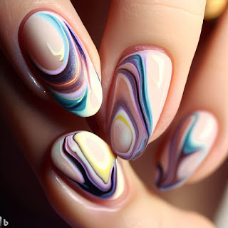 Marble nail art design Marble nail art design
